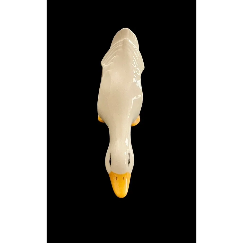 Set Of 4 Vintage Ceramic Geese/ Duck/ Swan White‎ Napkin Rings 4.5